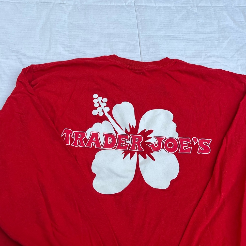 Trader Joe’s long sleeve shirt - red